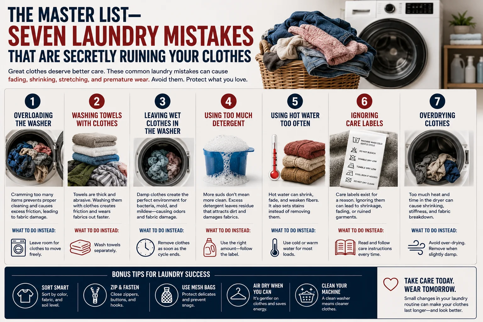 The Master List—Seven Laundry Mistakes That Are Secretly Ruining Your Clothes